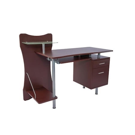 Techni Mobili Stylish Computer Desk with Storage, Chocolate - 39.5 x 51.25 x 22.25 in. RTA-325-CH36